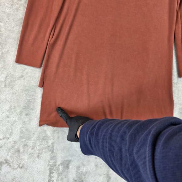 Zara Woman Studio Top Womens Small Long Sleeve Tunic V Neck Minimalist Modern - Picture 14 of 15